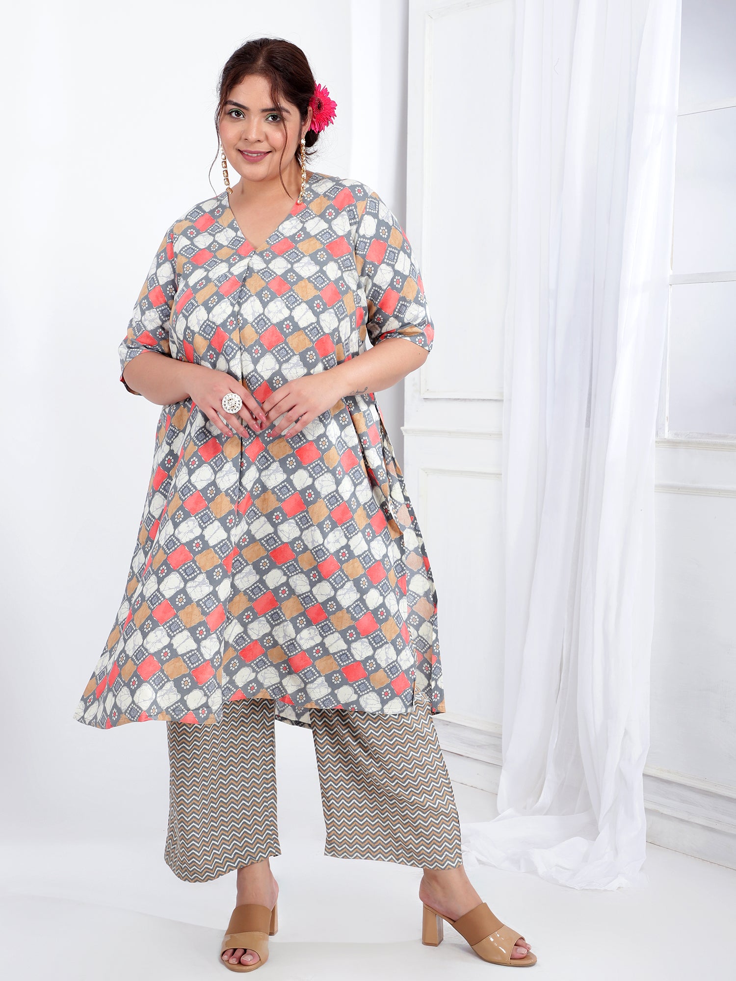 Viscose Rayon Ethnic Kurta Dupatta Set