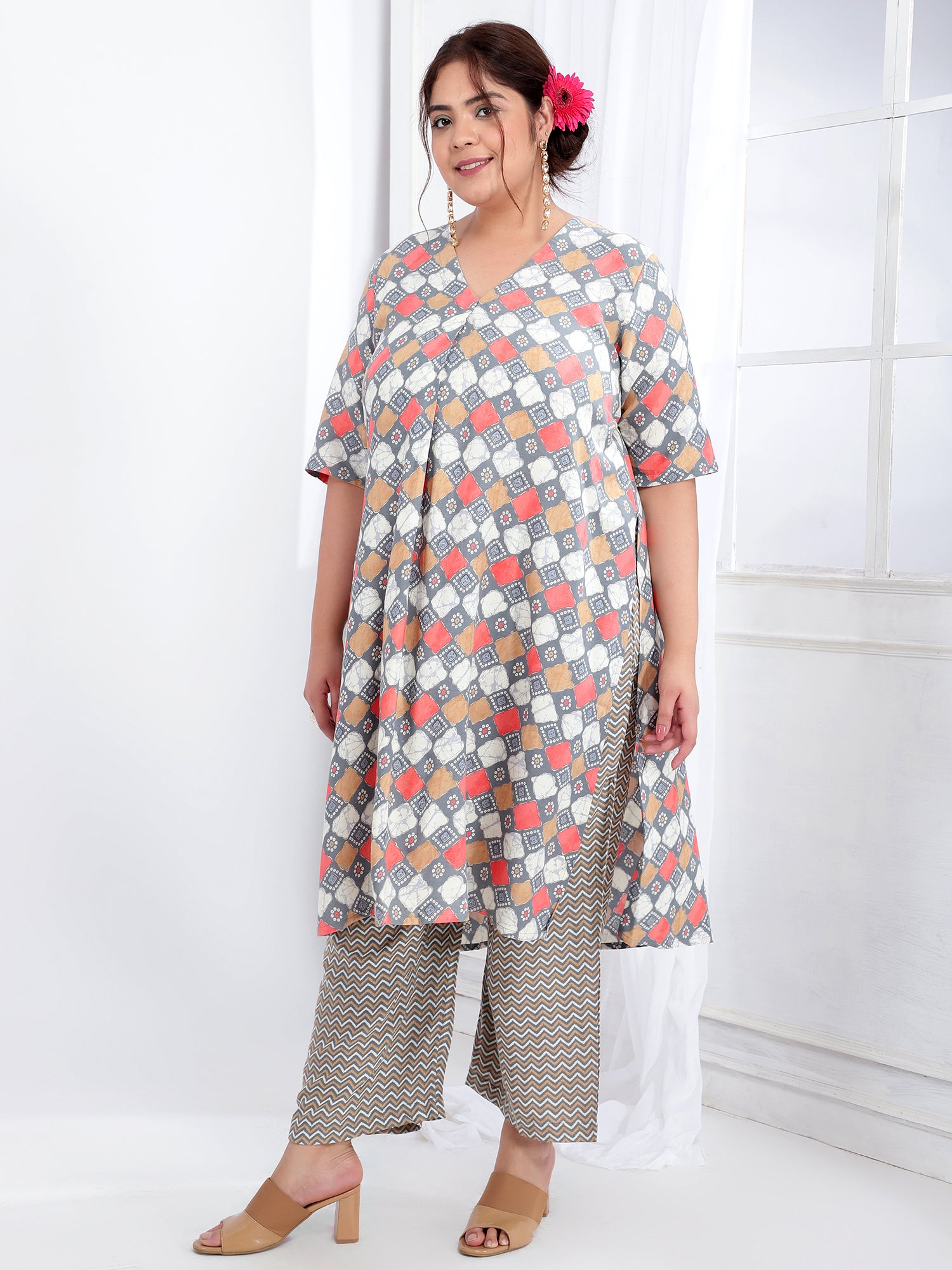 Viscose Rayon Ethnic Kurta Dupatta Set