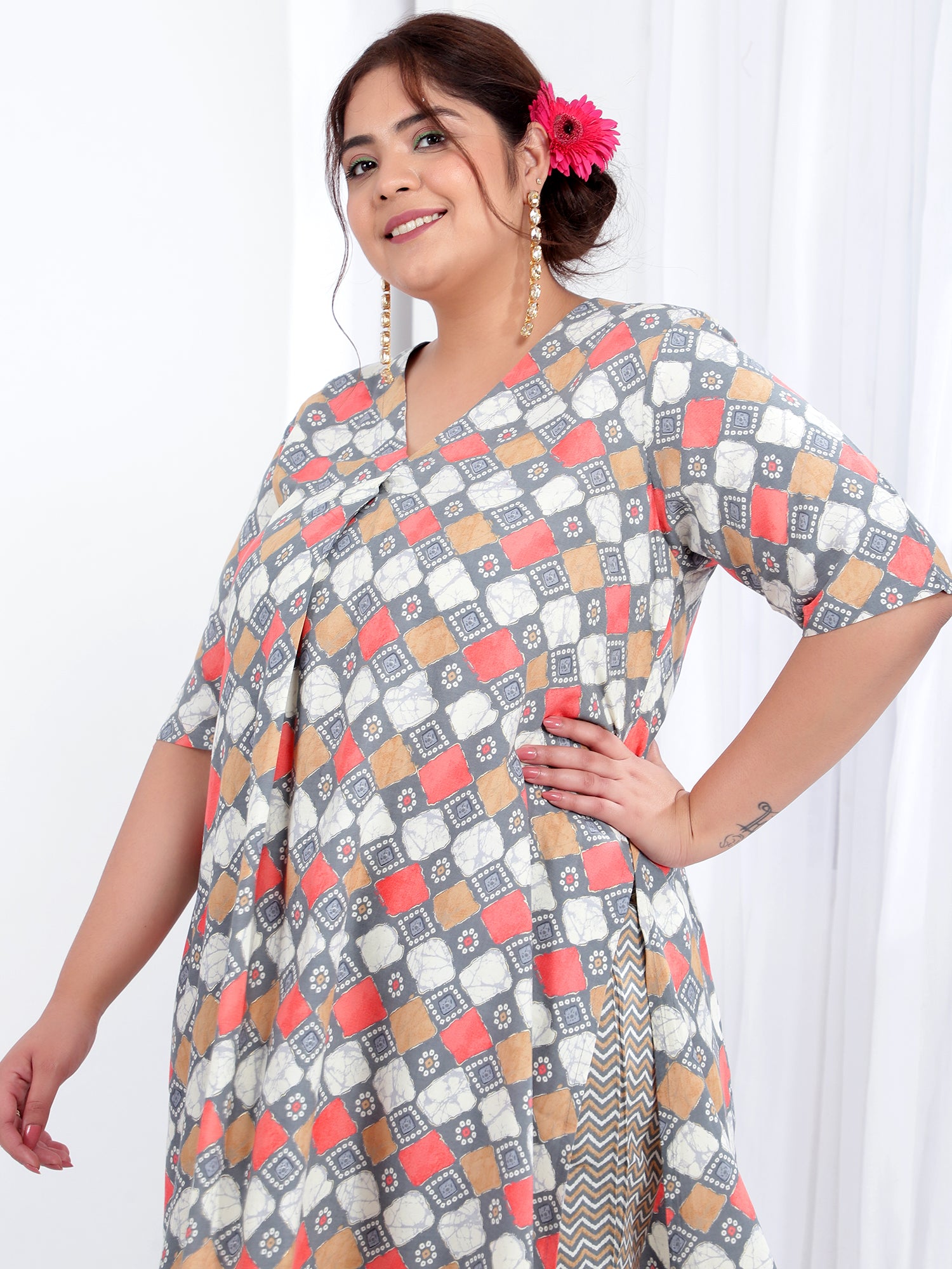 Viscose Rayon Ethnic Kurta Dupatta Set