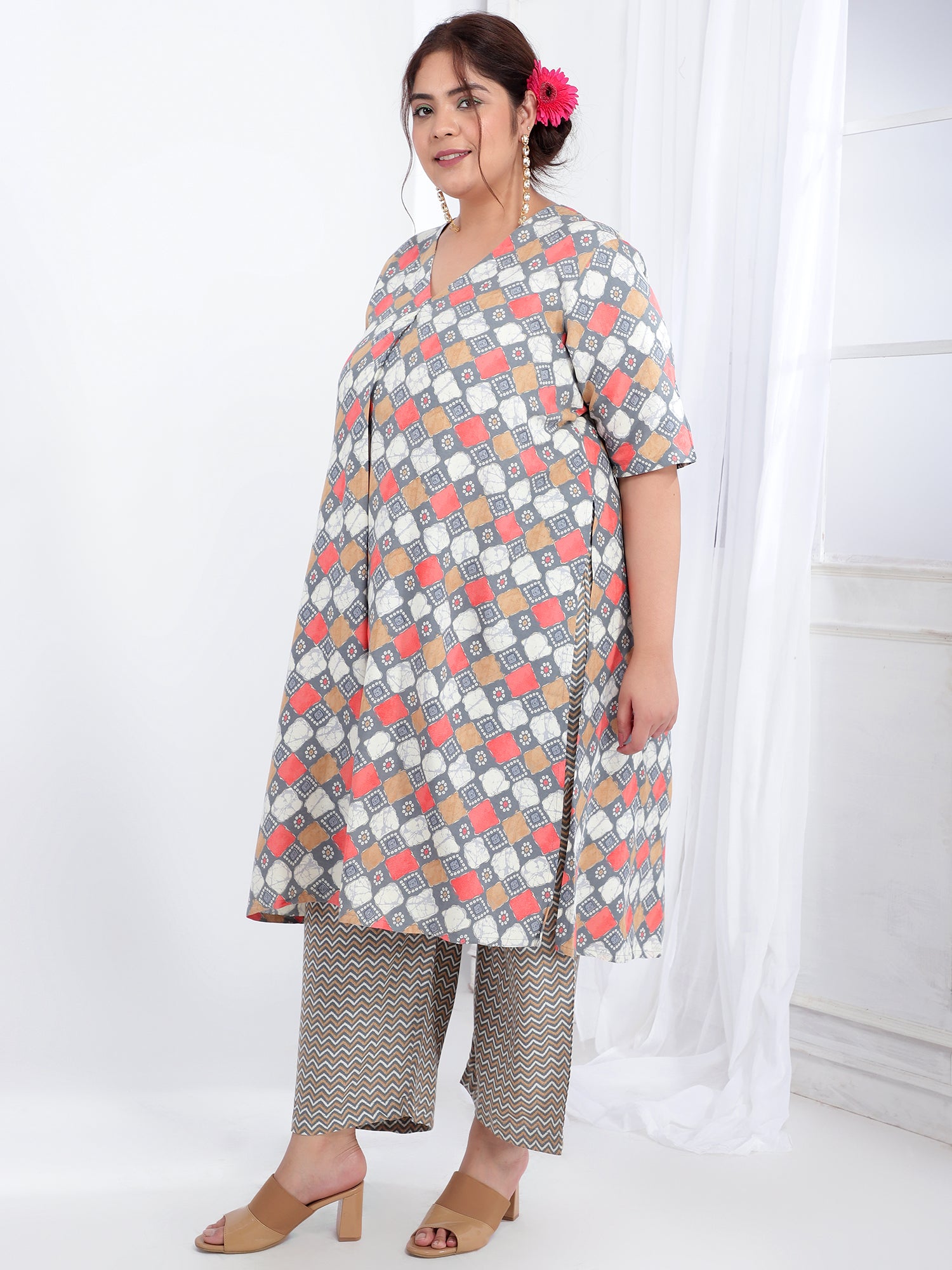 Viscose Rayon Ethnic Kurta Dupatta Set