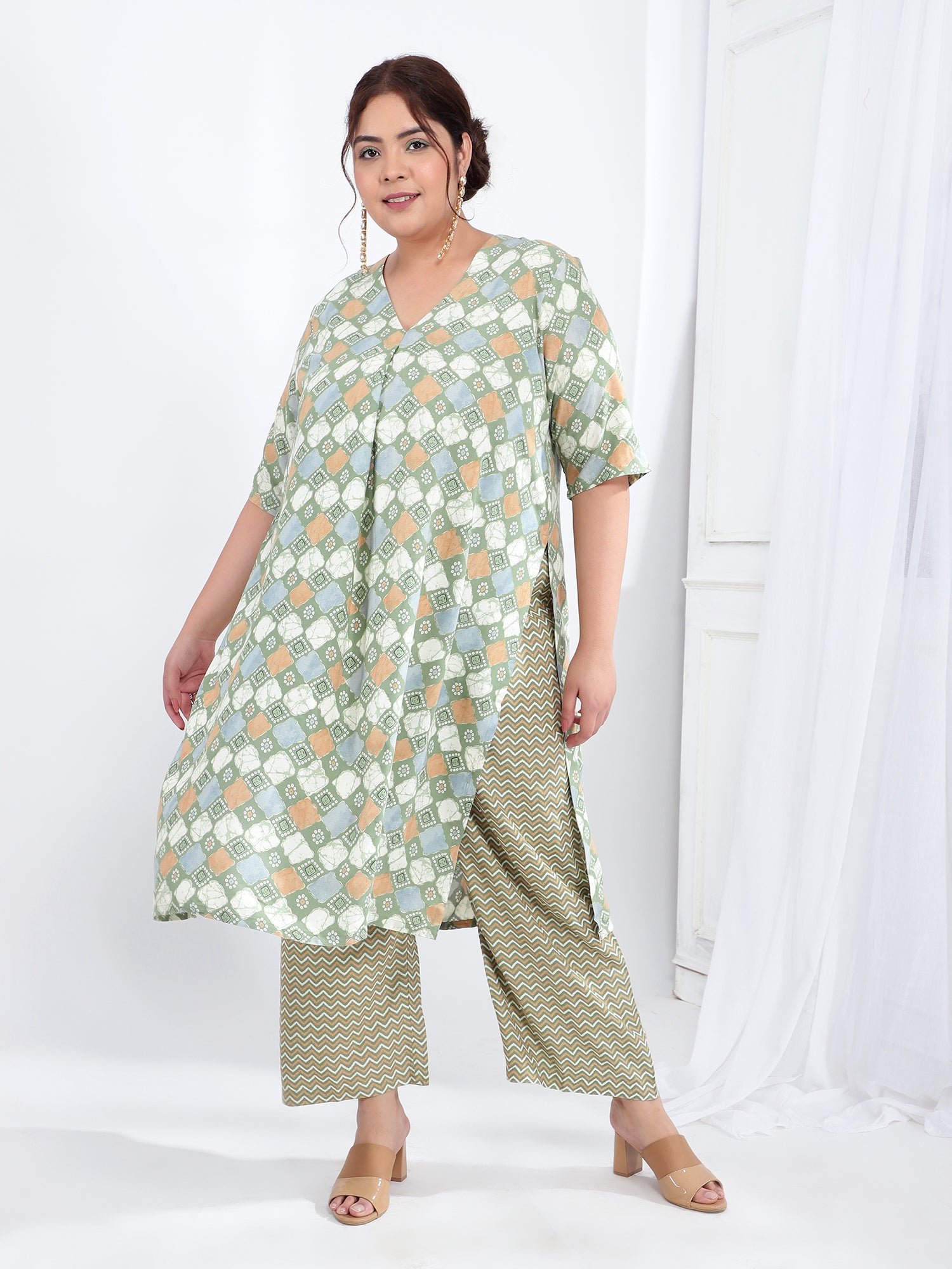 Viscose Rayon Ethnic Co-Ord Set