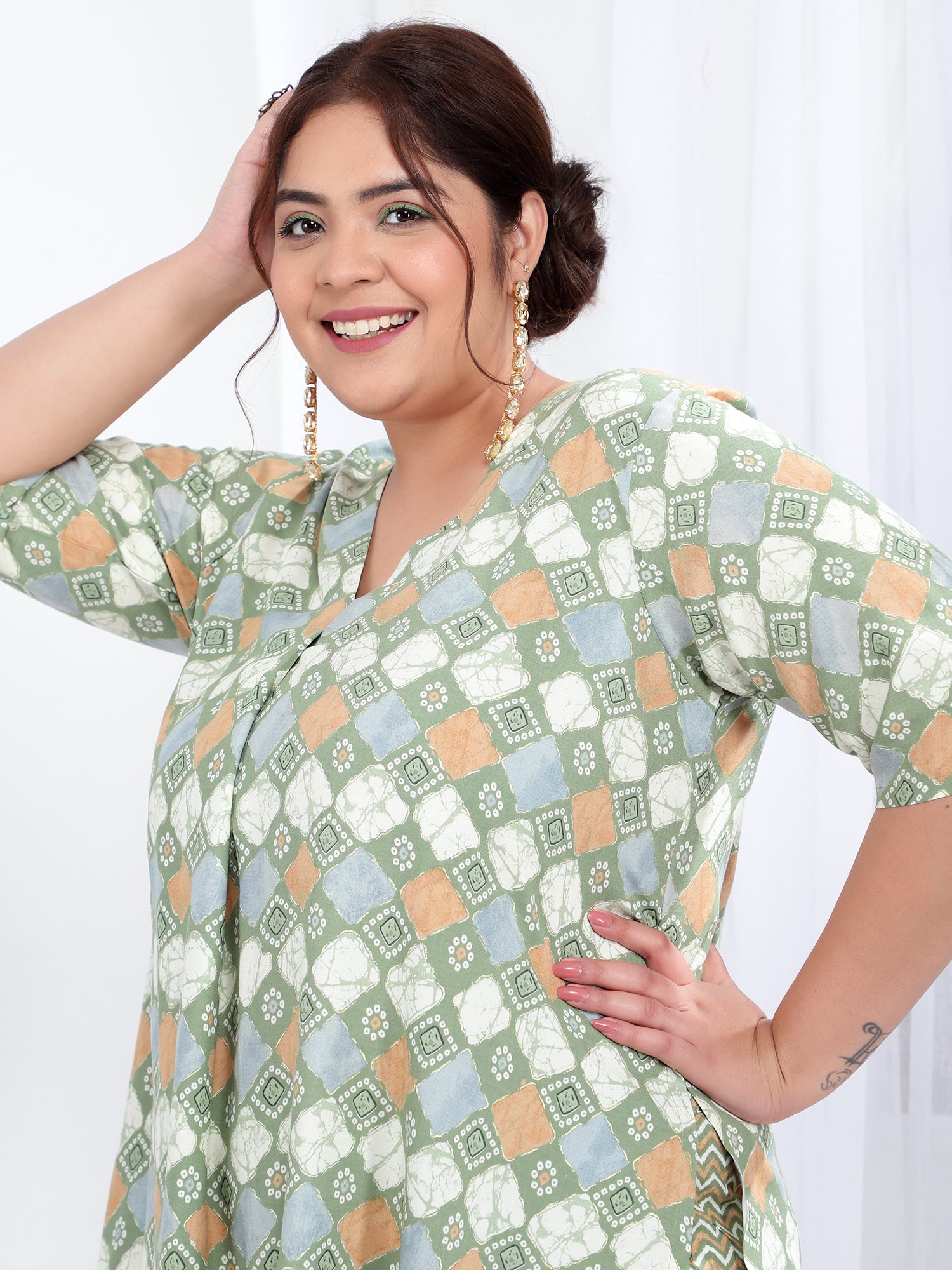 Viscose Rayon Ethnic Kurta Dupatta Set