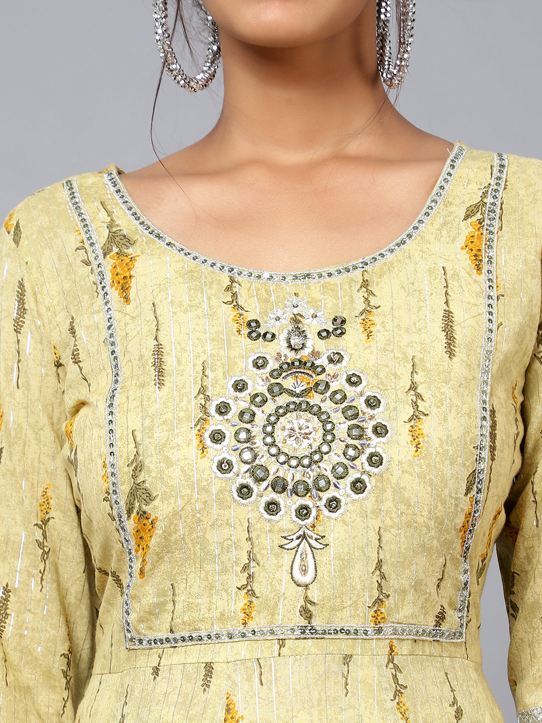 Bani Women Embroidered Anarkali Kurta Dupatta Set