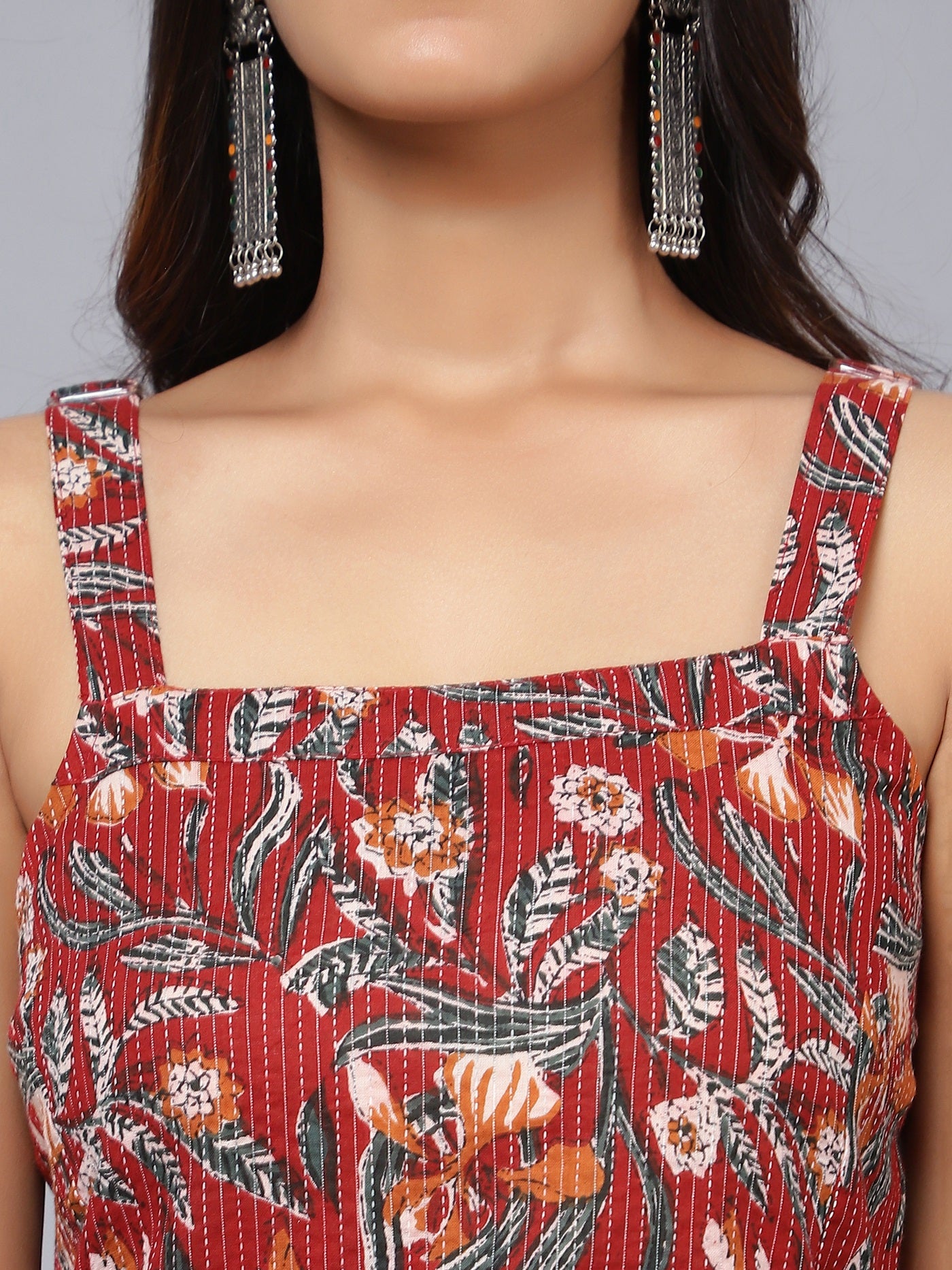 Bani Women Womens Printed Cut Sleeve Kurti with Adjuster