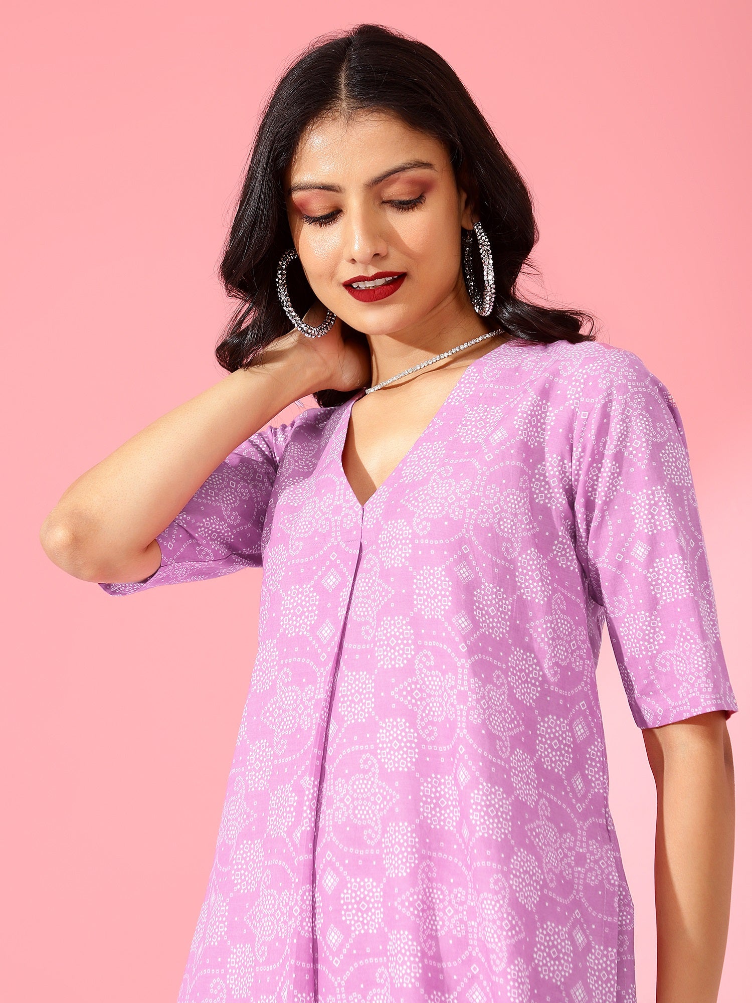 Bani Women Floral Printed Pure Cotton Kurta with Trousers
