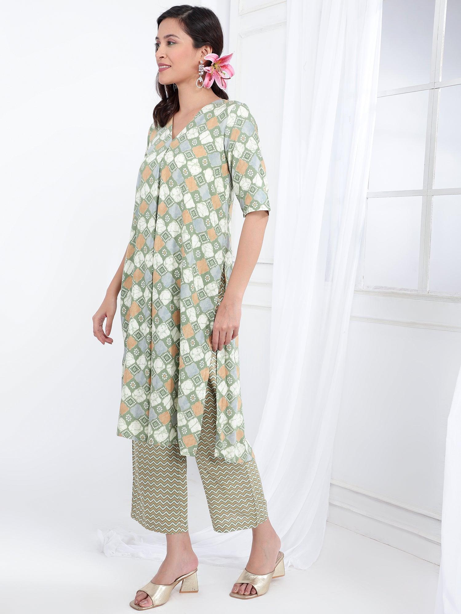 Viscose Rayon Ethnic Kurta Dupatta Set