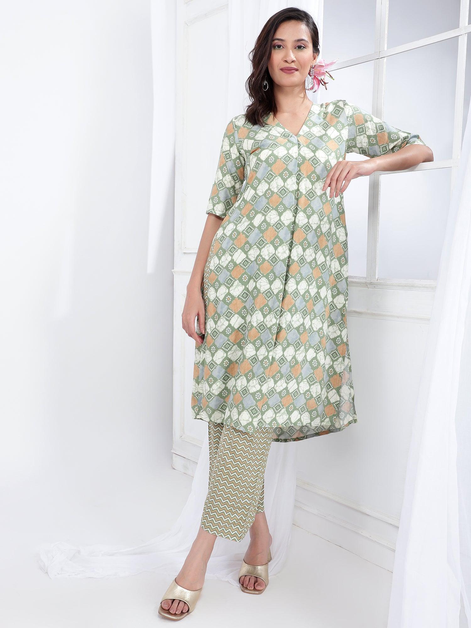 Viscose Rayon Ethnic Kurta Dupatta Set