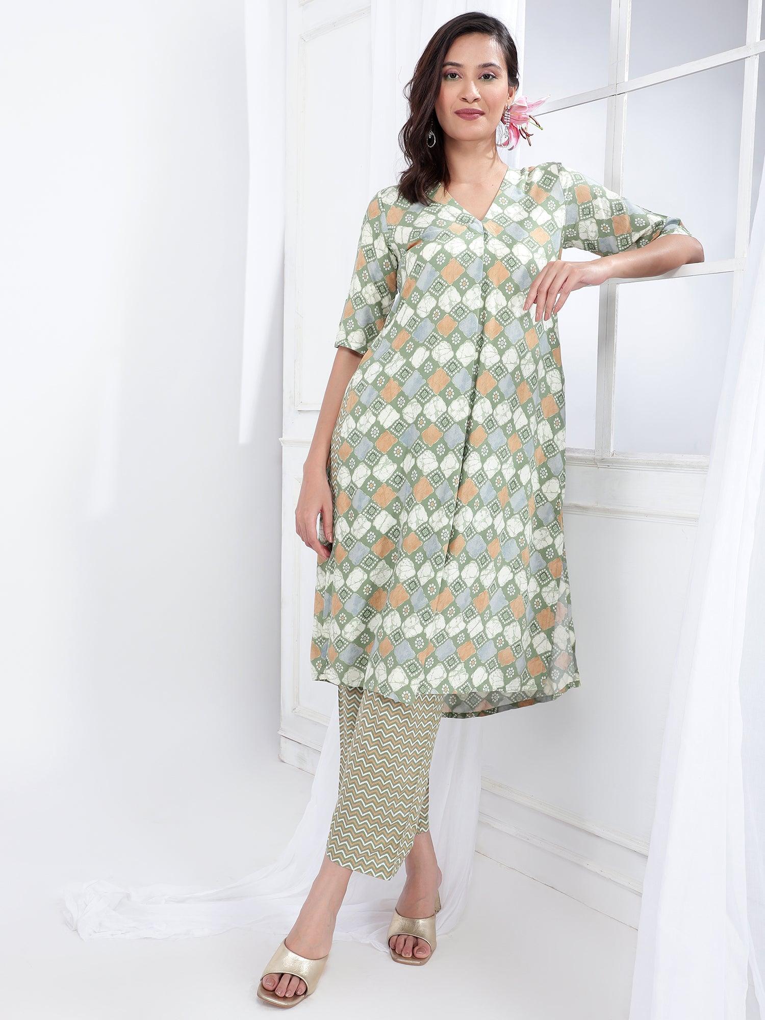 Viscose Rayon Ethnic Co-Ord Set