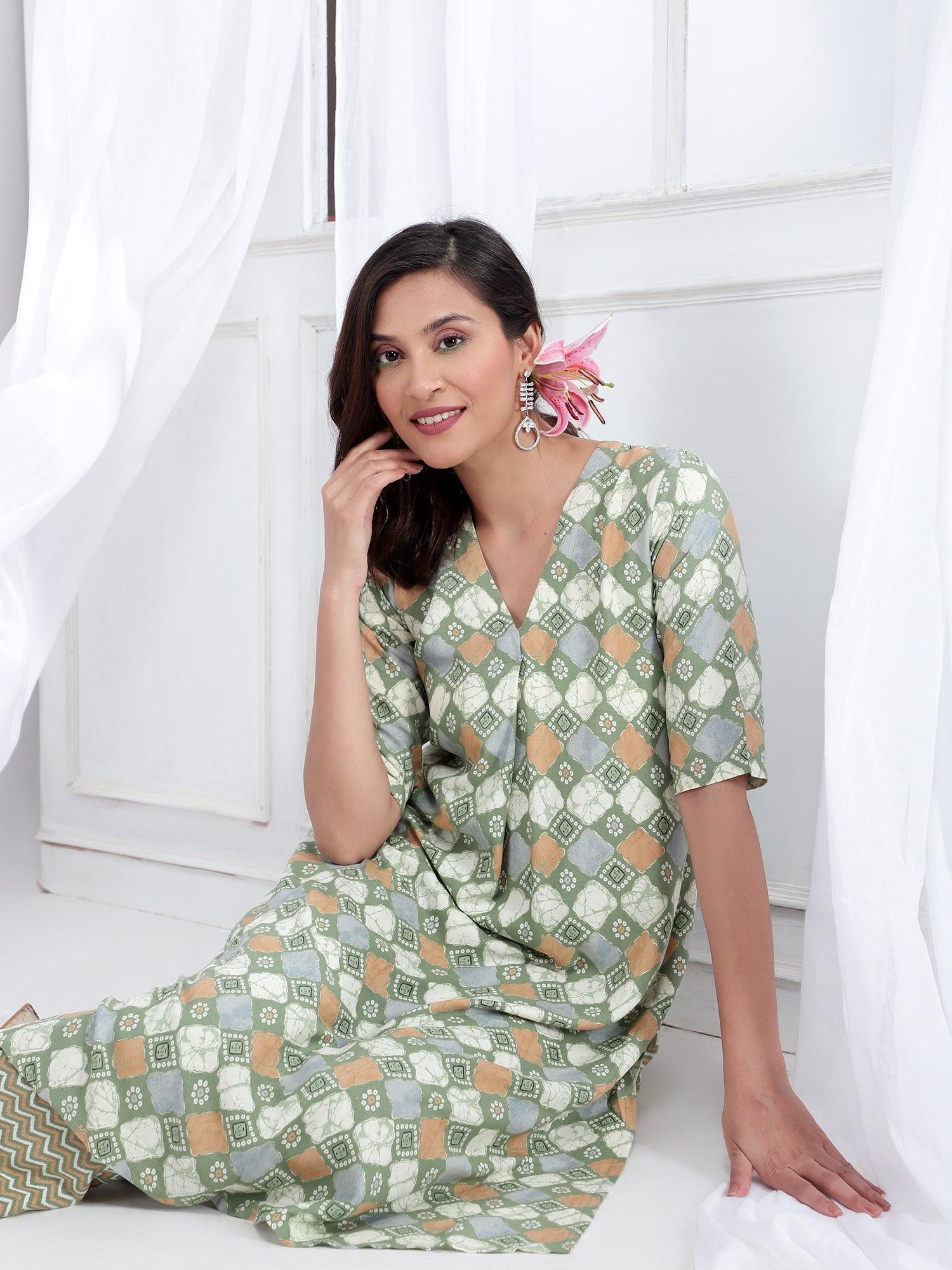 Viscose Rayon Ethnic Kurta Dupatta Set