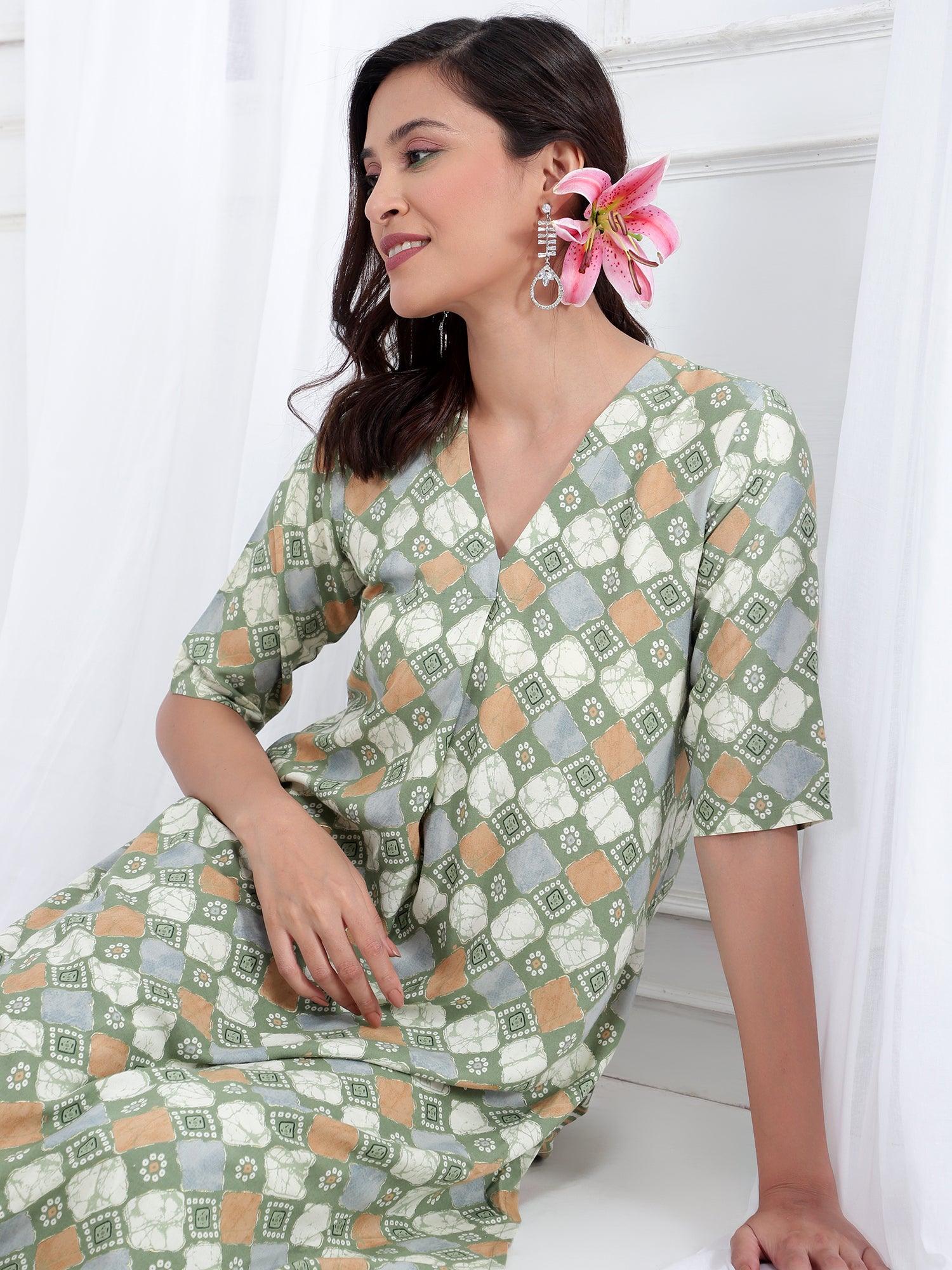 Viscose Rayon Ethnic Kurta Dupatta Set