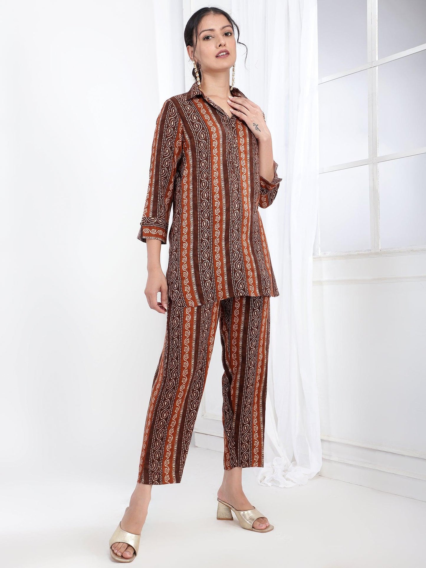 Bani Women Printed Womens Co-Ord Set Tunic with Trouser