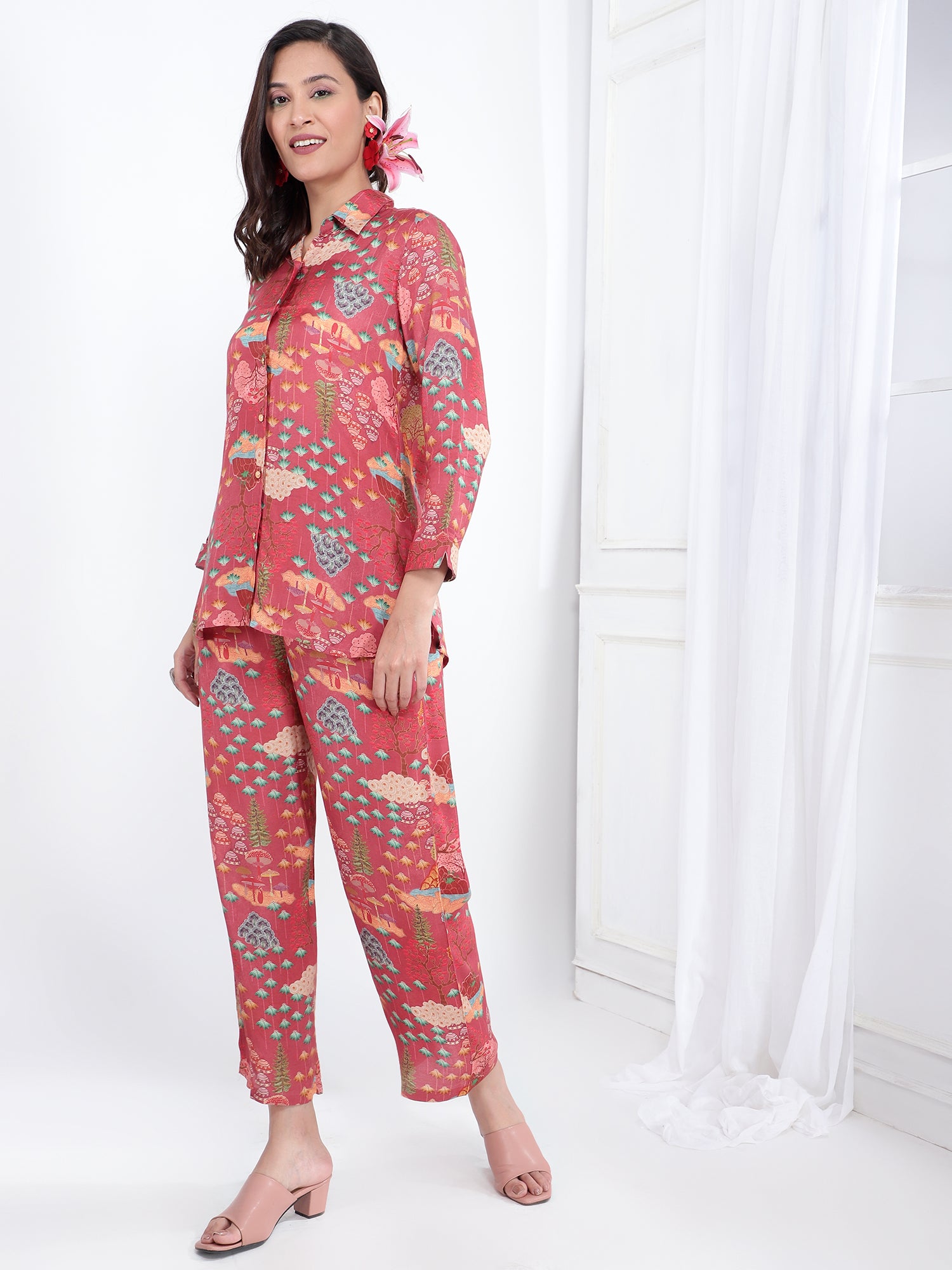 Printed Linen Co-Ord Set