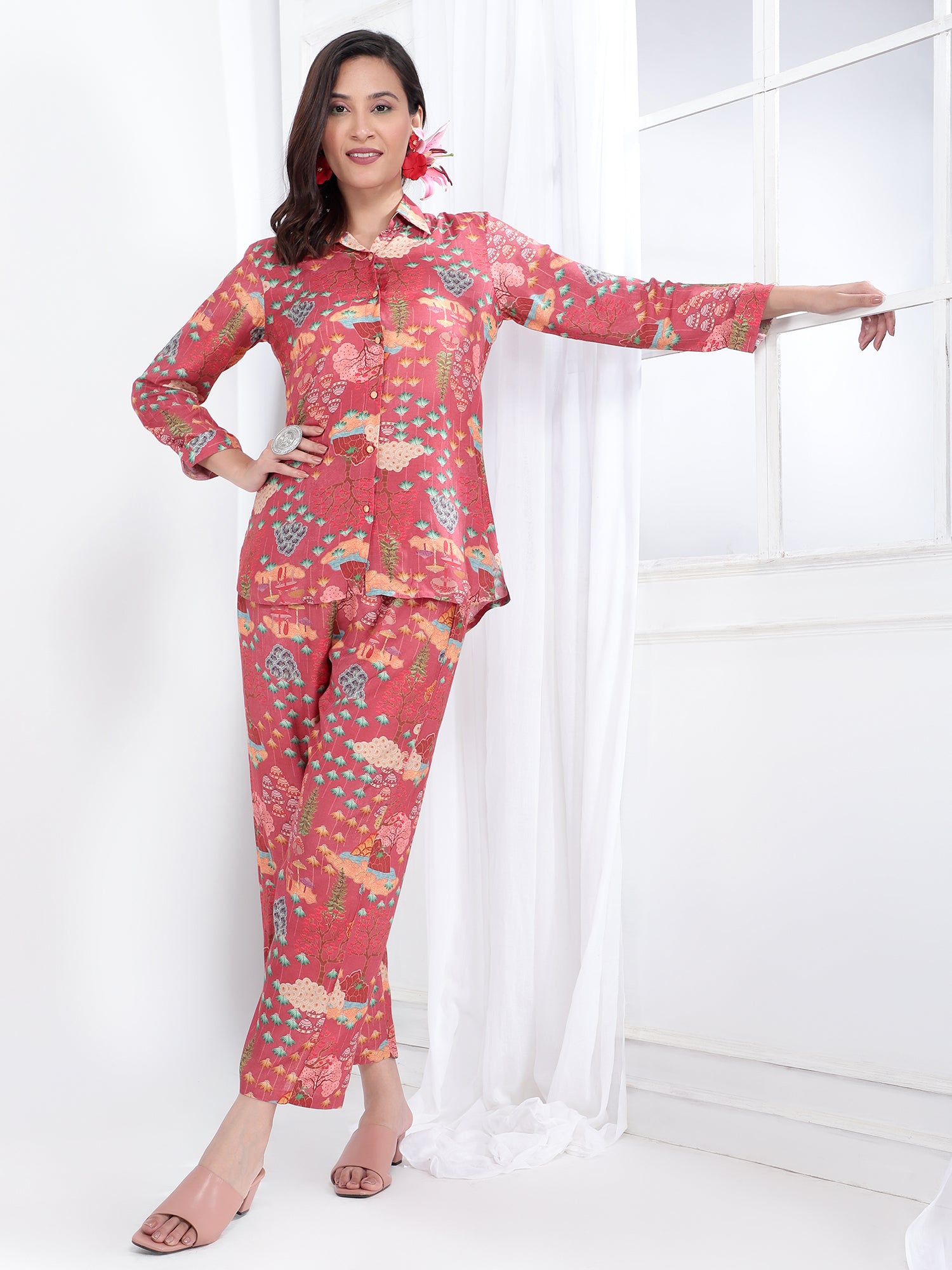 Printed Linen Co-Ord Set