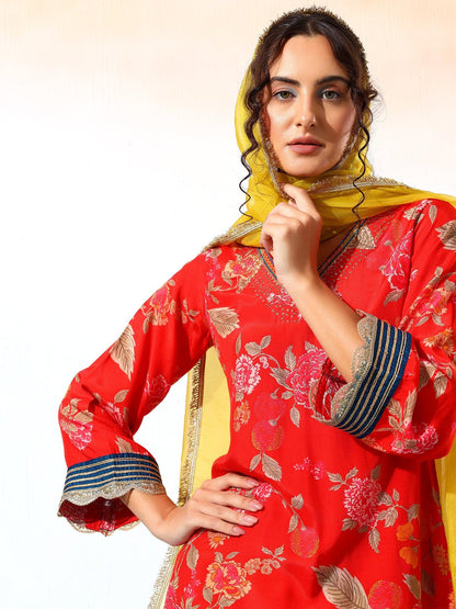 Aarya Muslin Floral Kurta Set