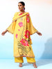 Gul Muslin Floral Printed Yellow Kurta Set