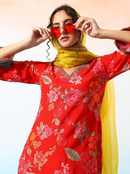 Aarya Muslin Floral Kurta Set