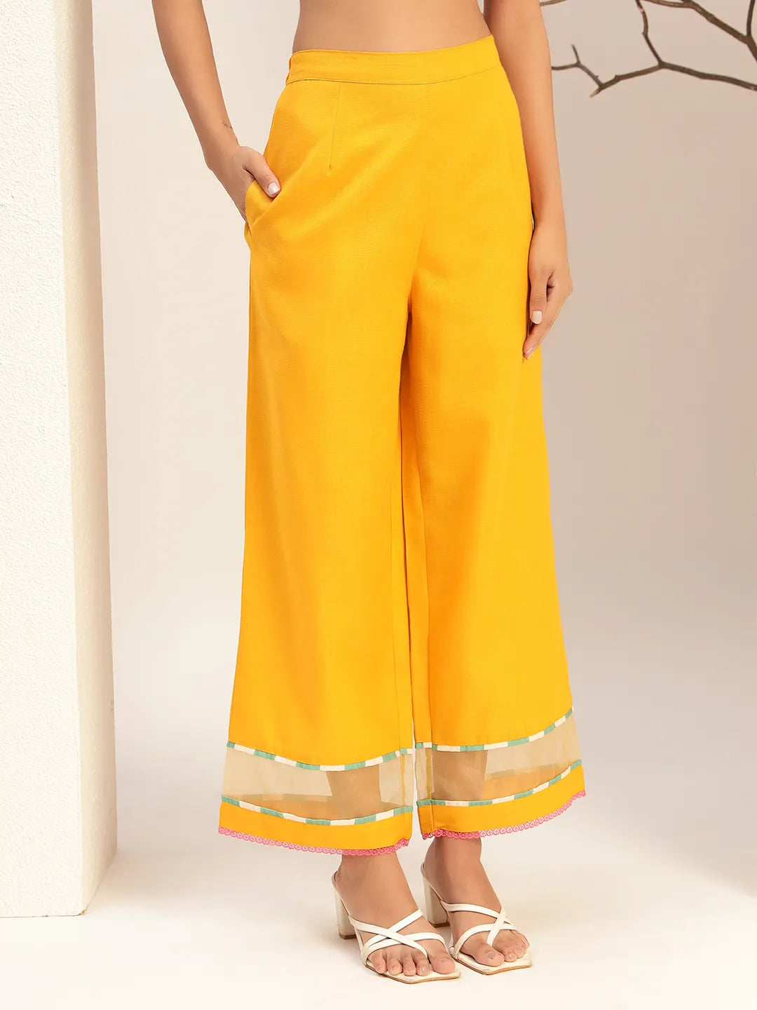 Floral Printed Round Neck Tunic With Trouser Co-Ords Set