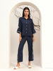 Lace Detailed Shirt Collar Shirt With Trouser Co-Ords