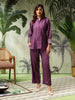 Swarna Purple Muslin Embellished Co-Ord Set