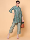 Women Printed Co-Ord Set Green