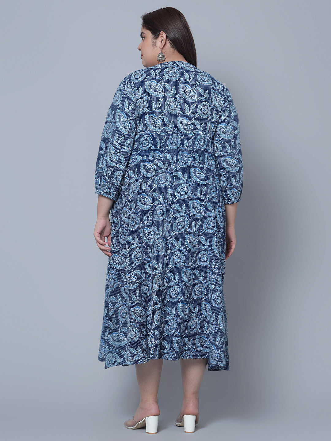 Womens Printed MIDI Dress