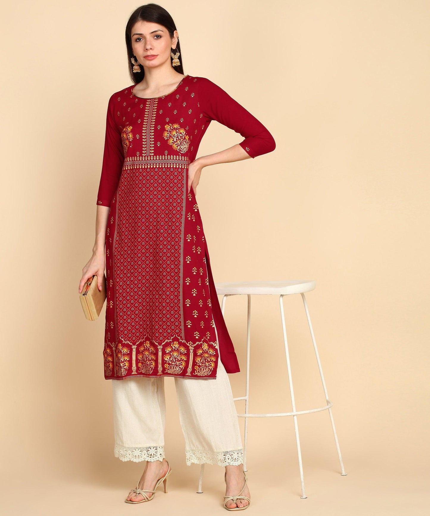 Bani Women Flower Print Women Kurti