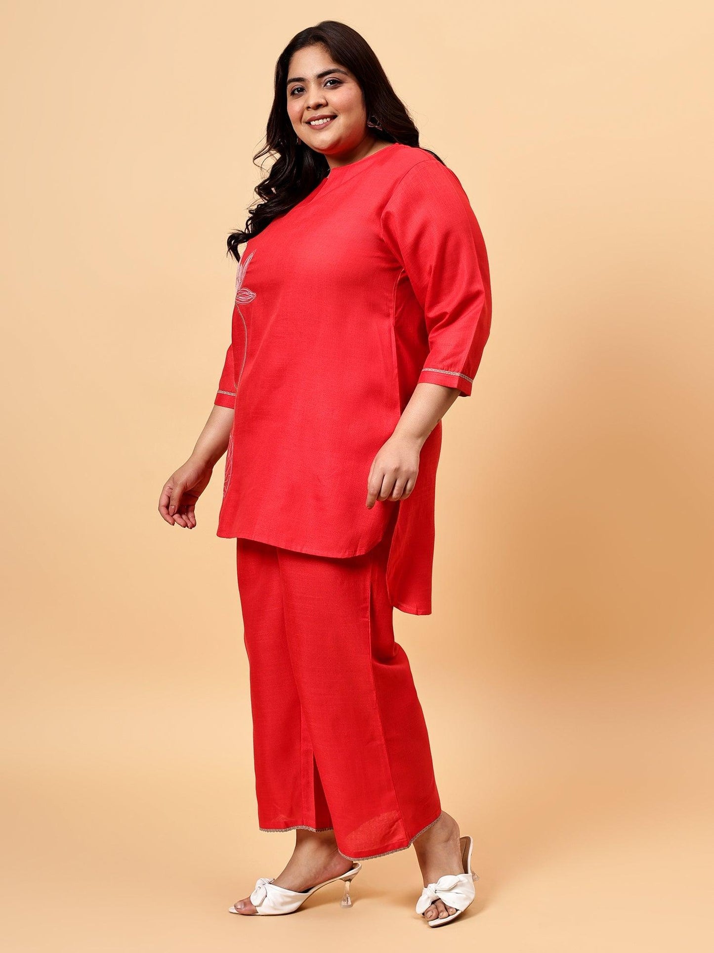 Bani Women Plus Size Emroidered Coord Set