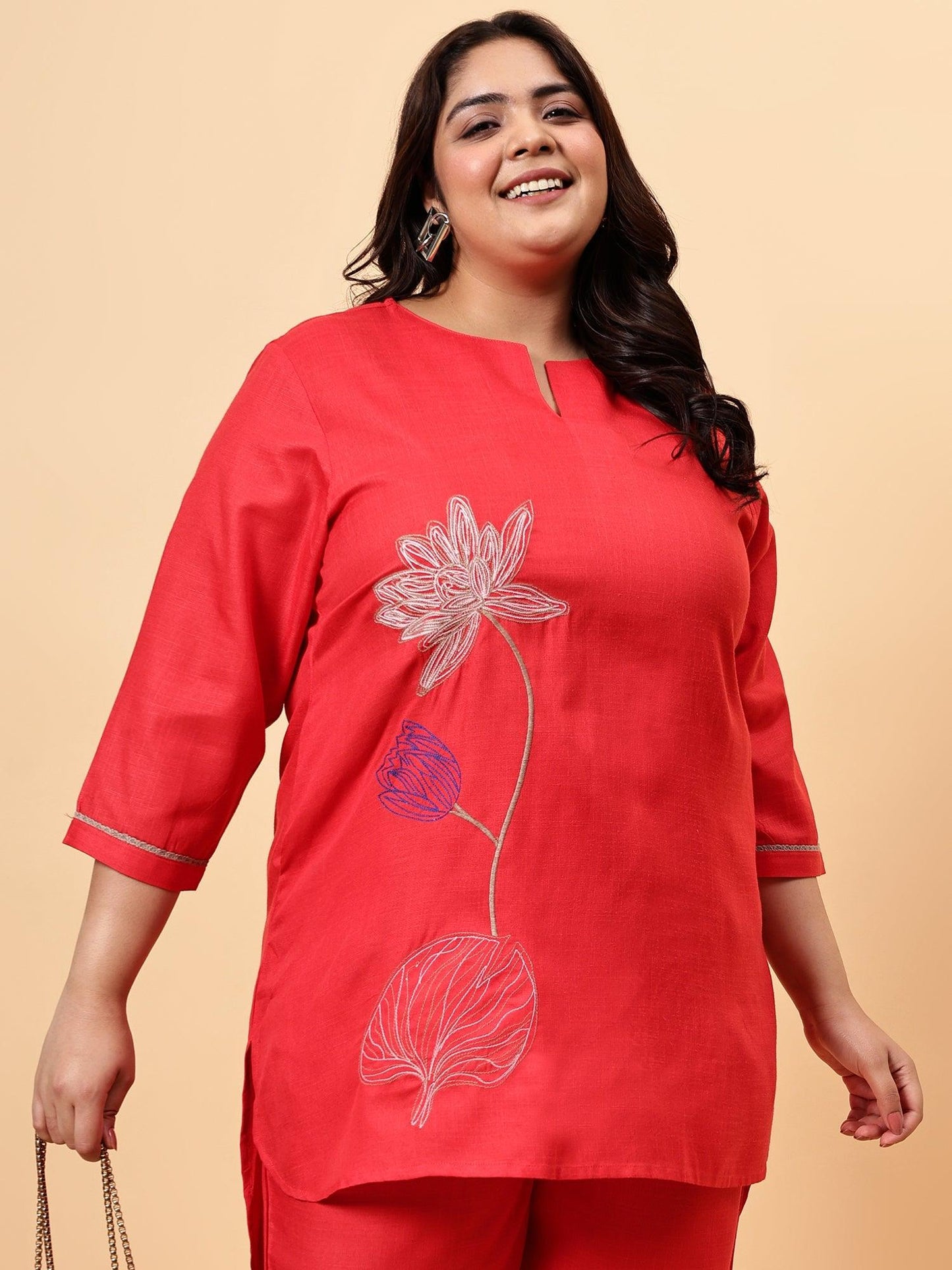 Bani Women Plus Size Emroidered Coord Set