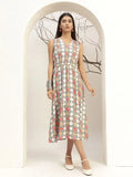 Checked Printed Fit & Flare Casual Dress