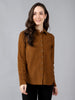 Women Full Sleeve Co-Ords Shirt Rust