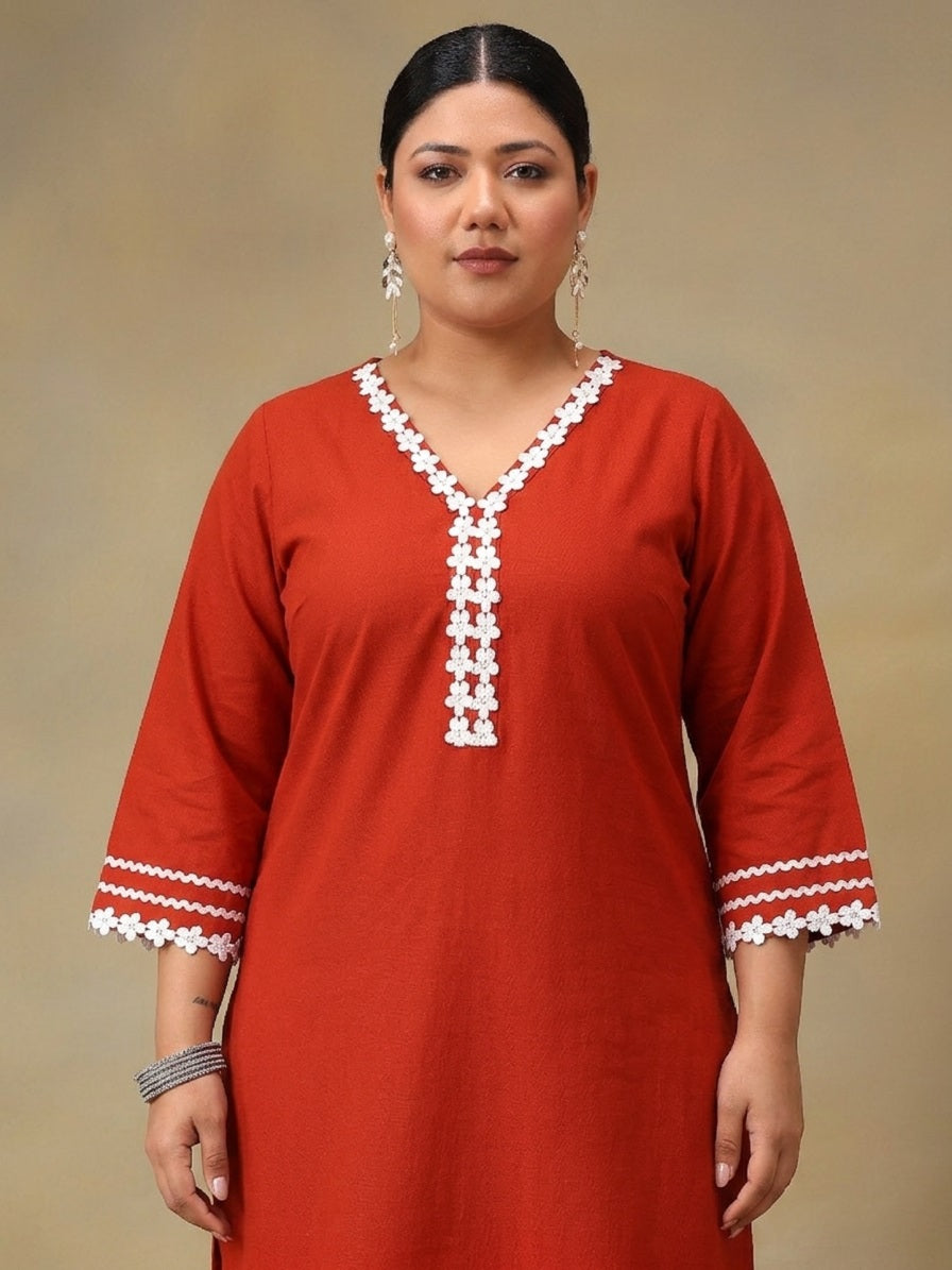 Women Floral Embroidered Regular Thread Work Pure Cotton Kurta with Palazzos & With Dupatta