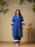Women Plus Size Kurta with Trousers