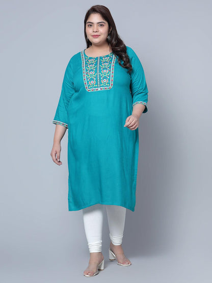 Bani Women Flower Print Women Kurti Plus Size