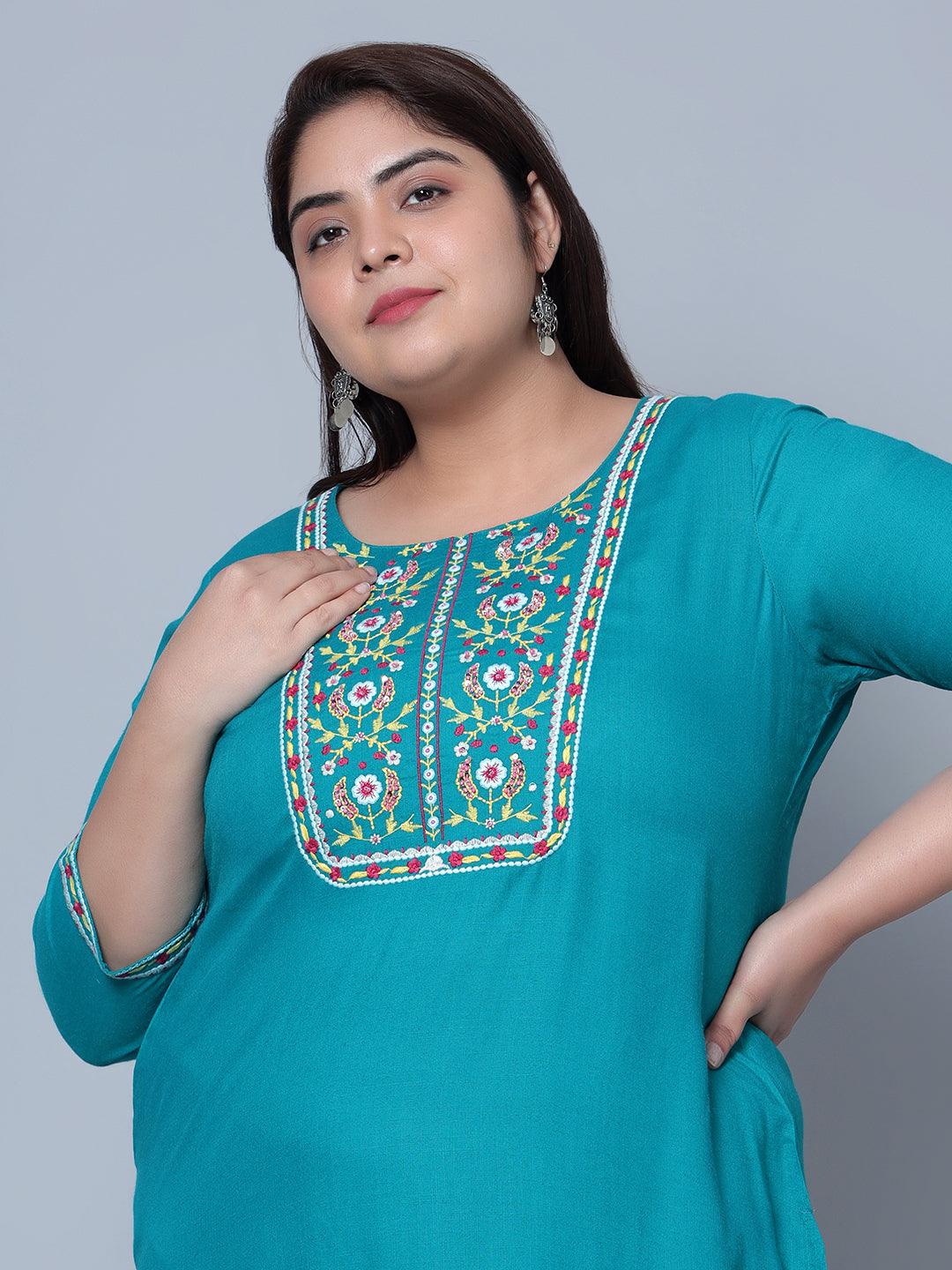 Bani Women Flower Print Women Kurti Plus Size