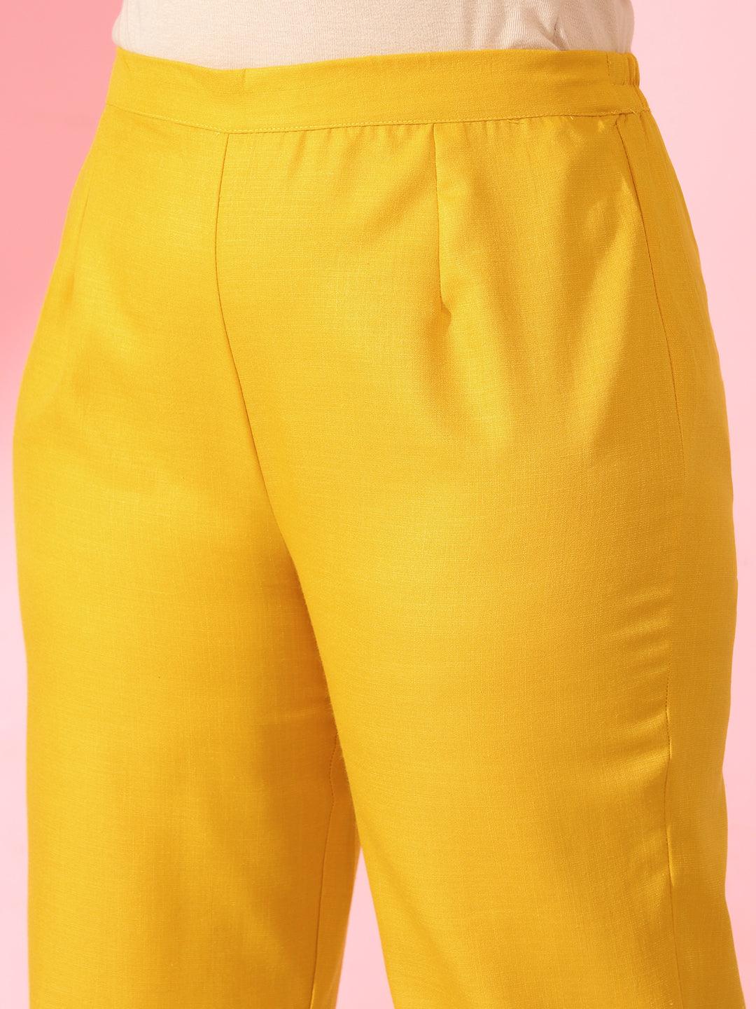 Bani Women Mustard Embroidered Co-ord Set