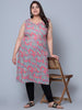 Women Sleevles Printed Plus Size Kurti