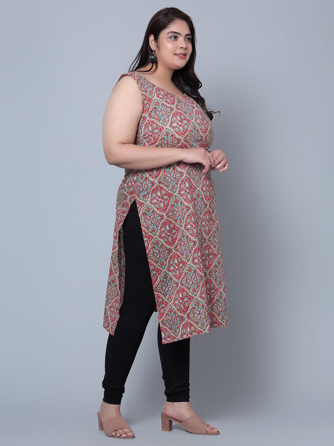 Bani Women Flower Print Women Kurti Plus Size