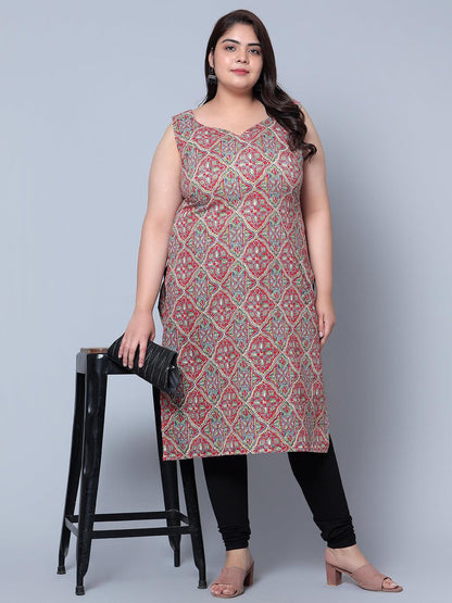 Bani Women Flower Print Women Kurti Plus Size