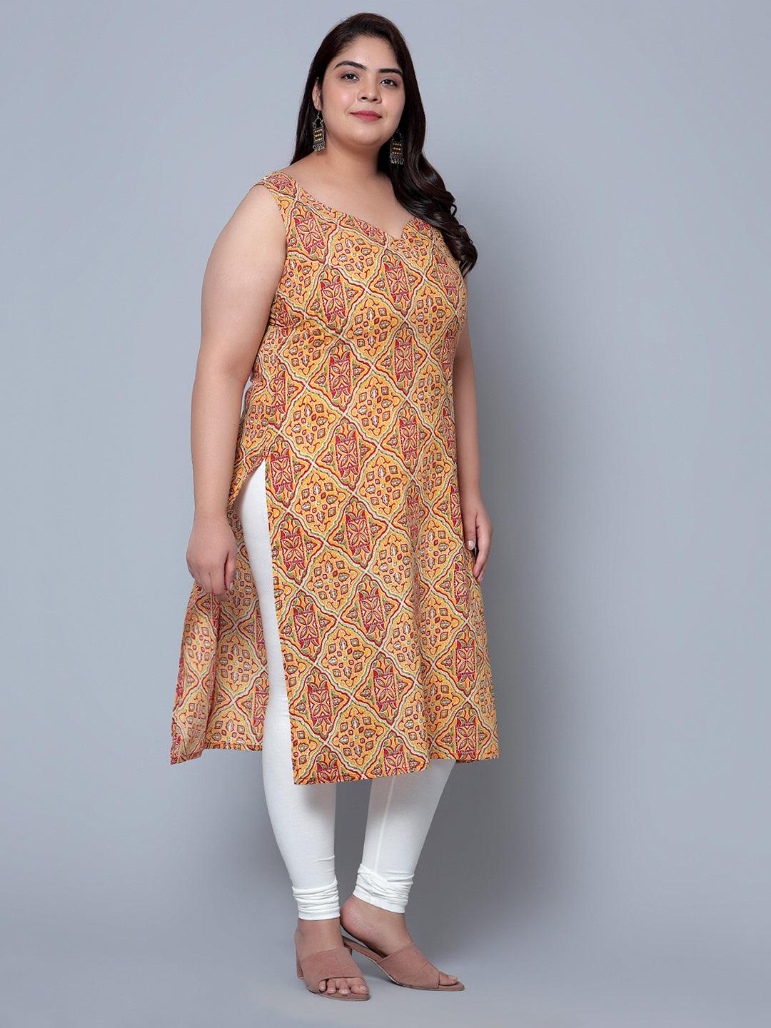 Bani Women Flower Print Women Kurti Plus Size