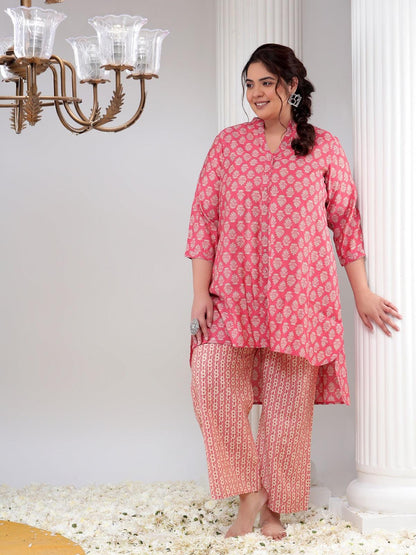 Plus Size Womens Co-Ord Set Tunic and Trouser Set