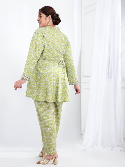 Plus Size Printed Liva Co-Ord Set