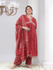 Khwaaish Silk Plus Size Women Printed Kurta Dupatta Set