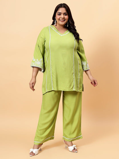 Bani Women Plus Size Laced Coord Set