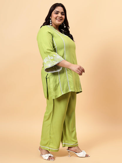 Bani Women Plus Size Laced Coord Set