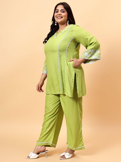 Bani Women Plus Size Laced Coord Set