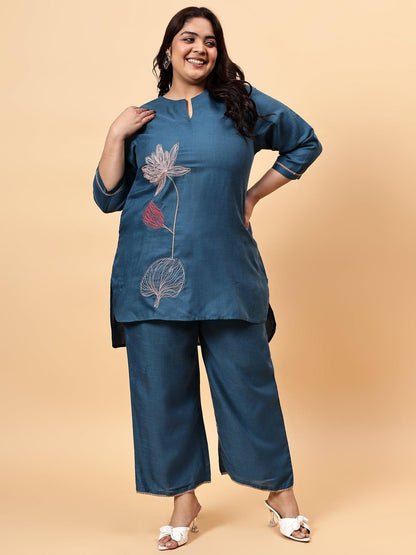 Bani Women Plus Size Emroidered Coord Set