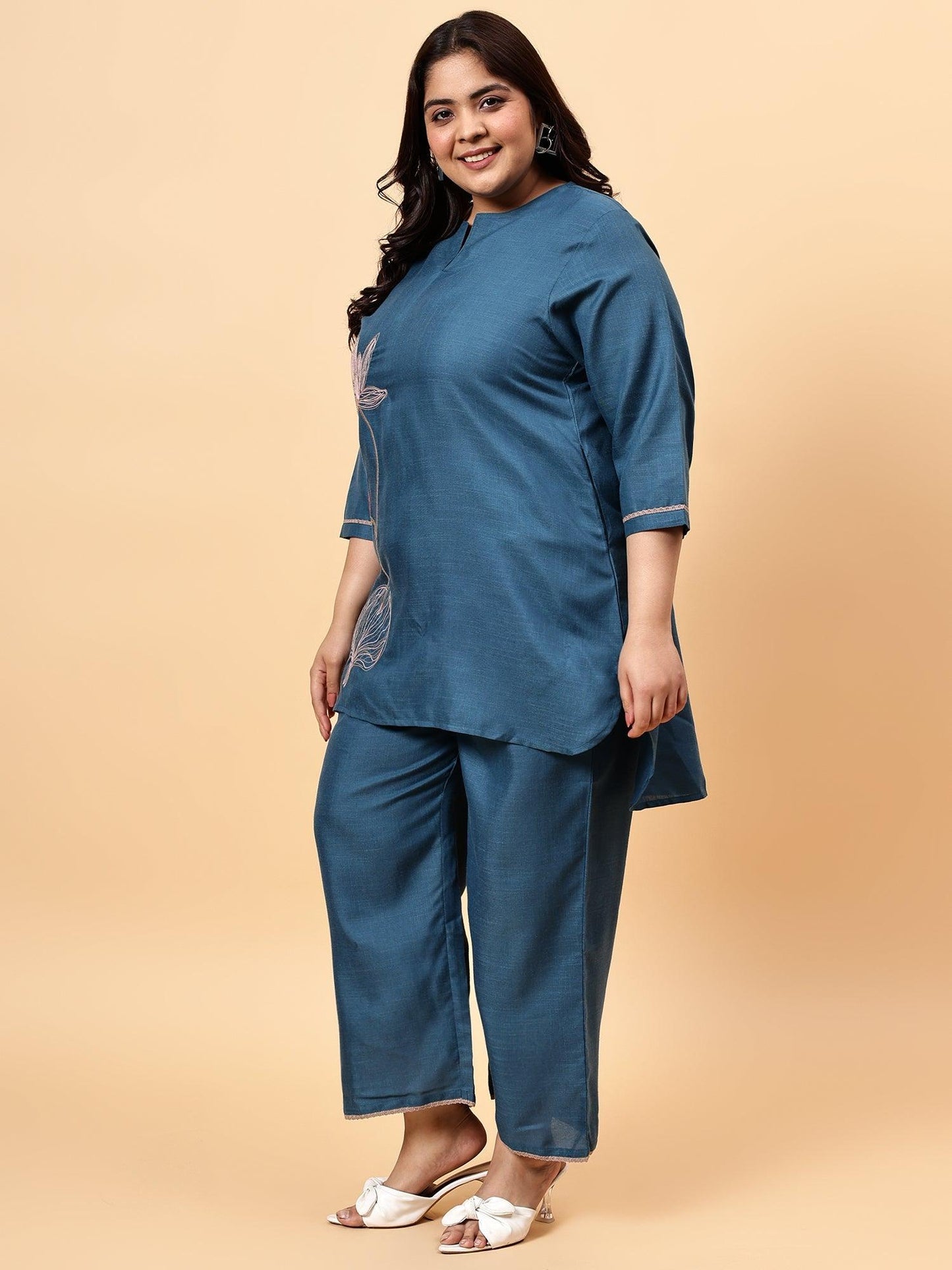 Bani Women Plus Size Emroidered Coord Set