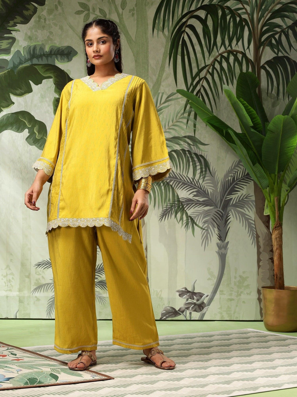 Rashi Lime Green Co-ord Set (Plus Size)
