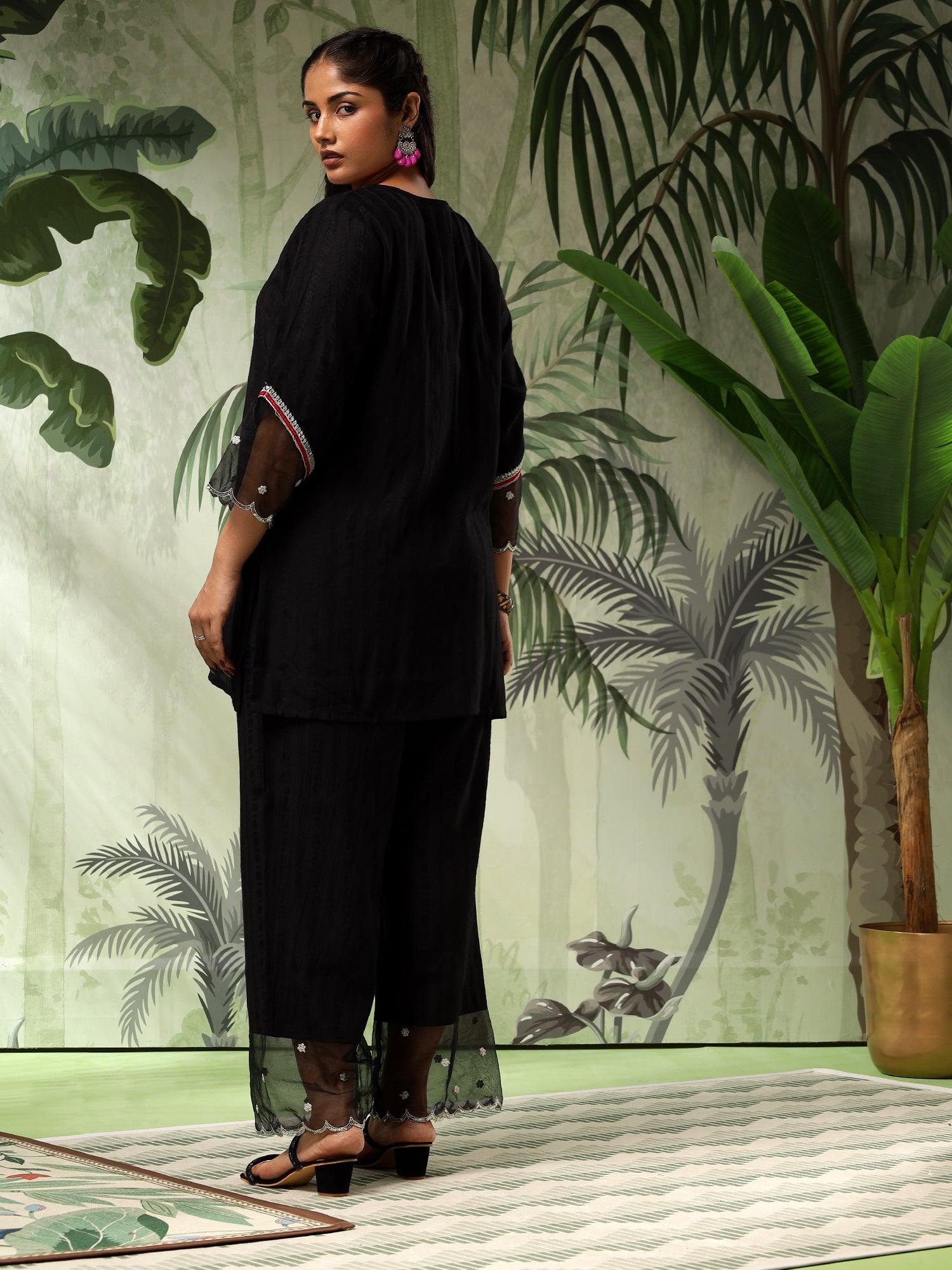 Fida Black Co-ord Set  (Plus Size)