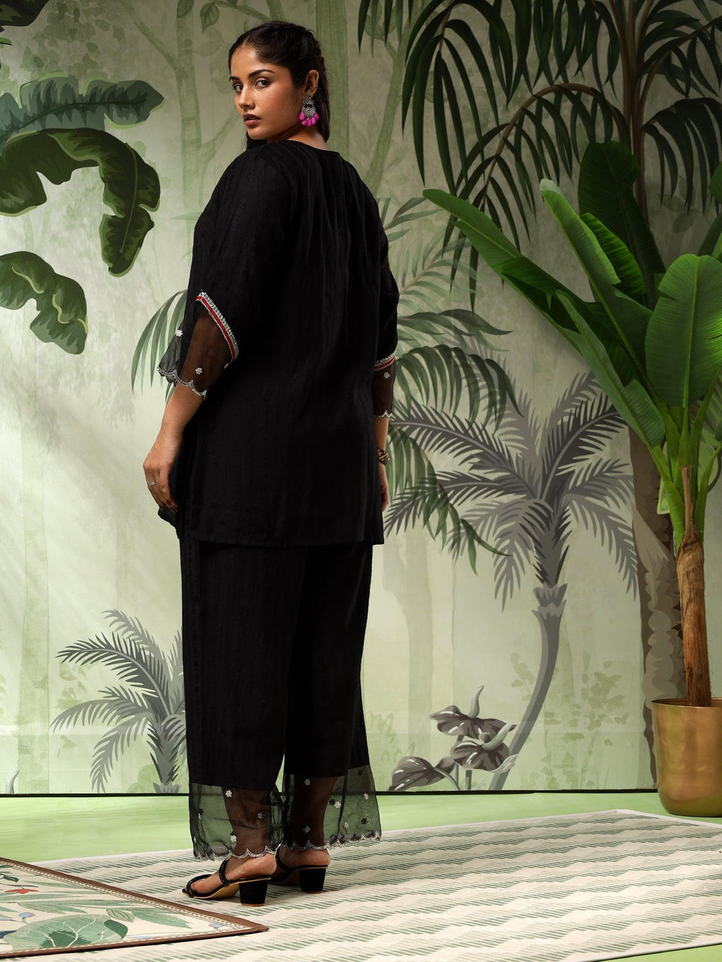 Fida Black Co-ord Set  (Plus Size)